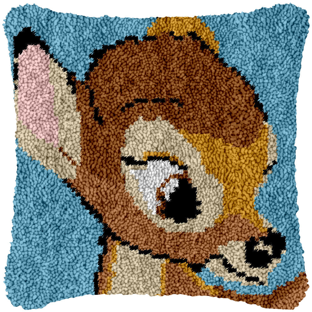 Wide Eyed Bambi Latch Hook Pillow Kit