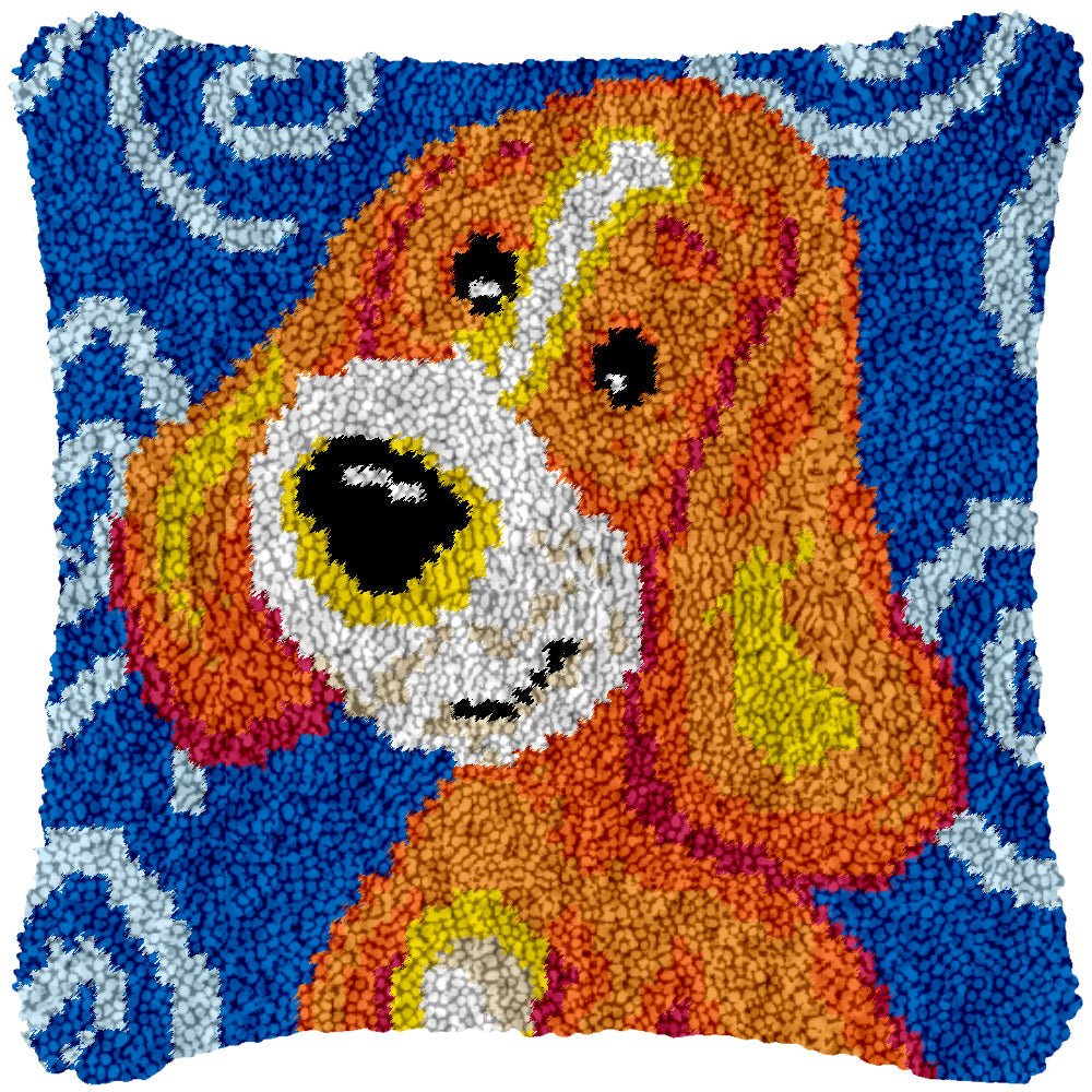 Adorable Puppy - Latch Hook Pillow Kit - Latch Hook Crafts