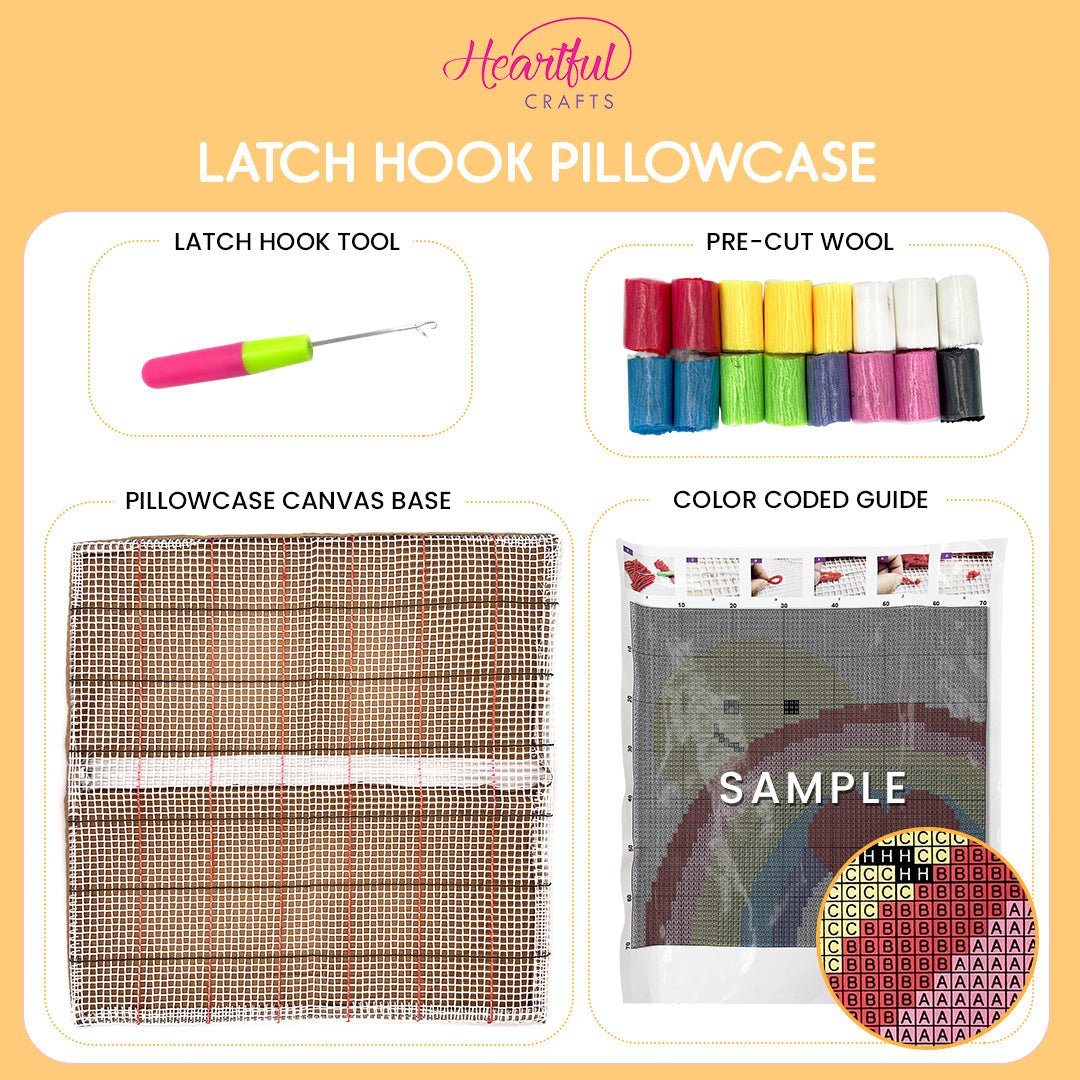 Aloha - Latch Hook Pillowcase Kit - Latch Hook Crafts