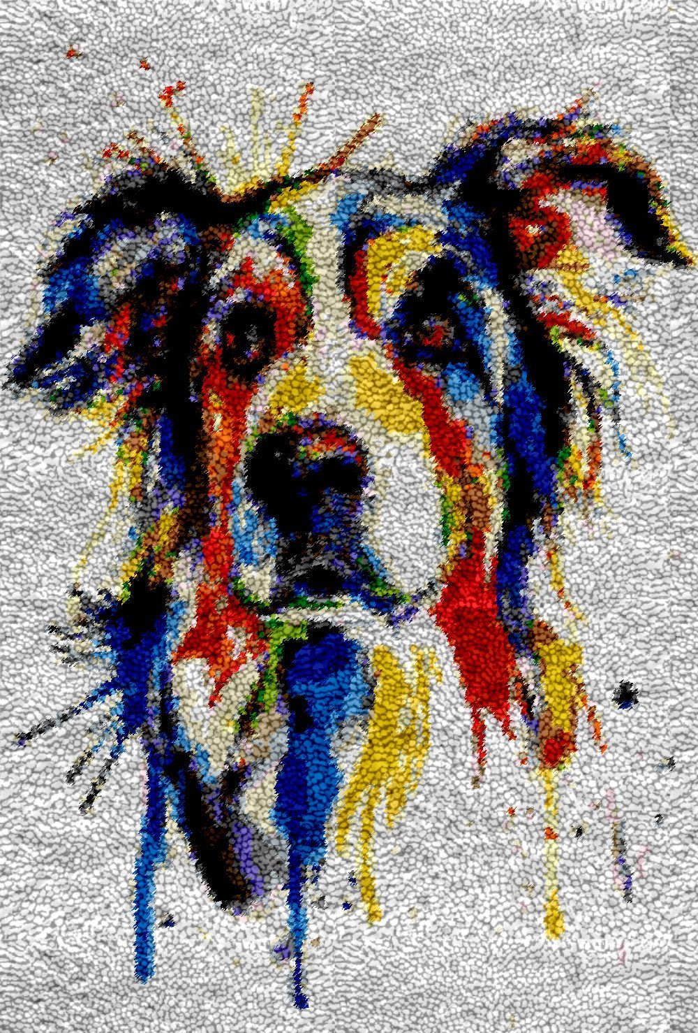 Border Collie - Latch Hook Rug Kit (US Stock) - Latch Hook Crafts