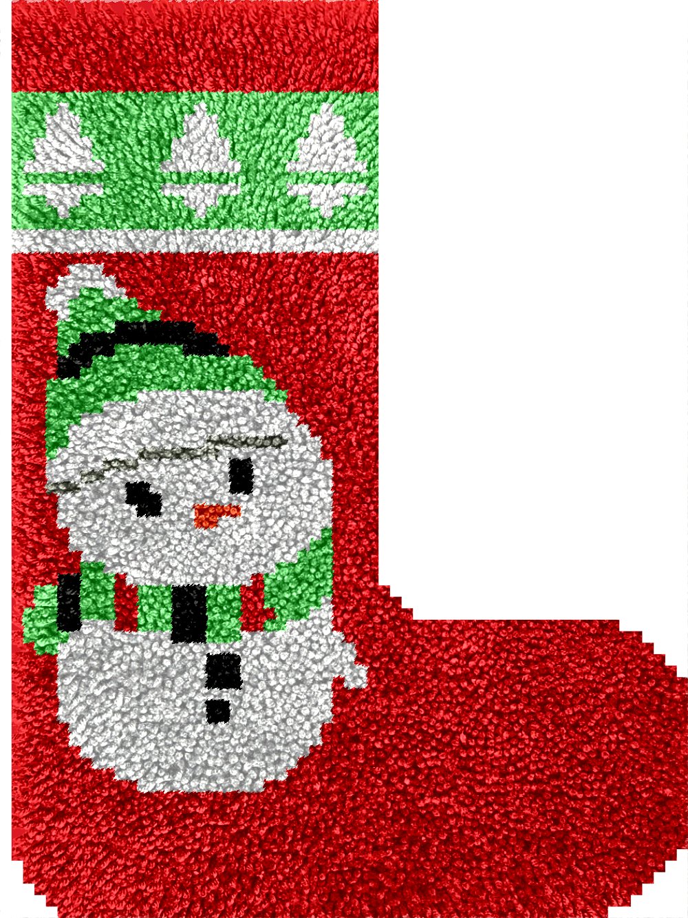 Cozy Snowman - Latch Hook Stockings Kit - Latch Hook Crafts