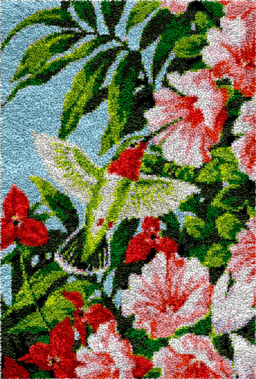 Fearless Hummingbird - Latch Hook Rug Kit (US Stock) - Latch Hook Crafts