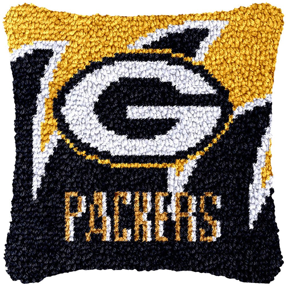 Green Bay Packers - Latch Hook Pillowcase Kit - Latch Hook Crafts