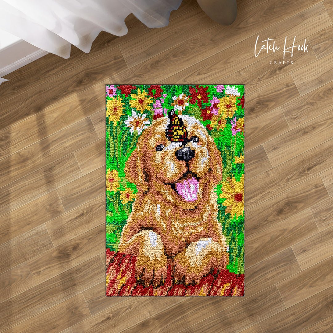 Happy Puppy - Latch Hook Rug Kit - Latch Hook Crafts