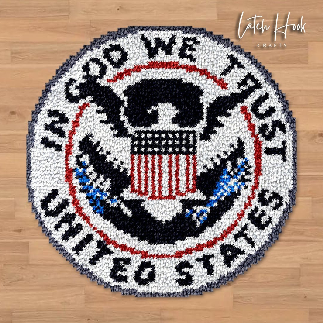 In God We Trust - Latch Hook Rug Kit (US Stock) - Latch Hook Crafts