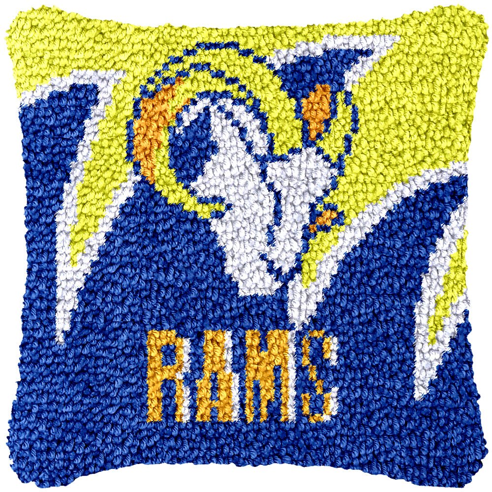 Los Angeles Rams - Latch Hook Pillowcase Kit - Latch Hook Crafts