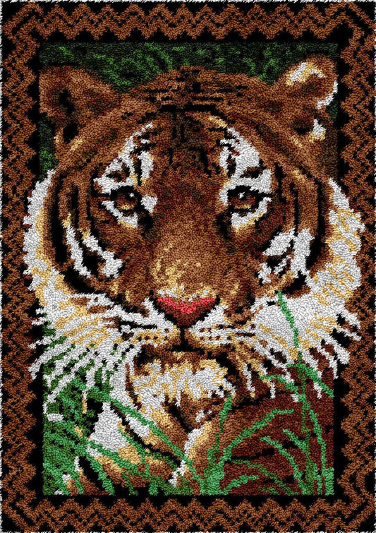 Majestic Tiger - Latch Hook Rug Kit (US Stock) - Latch Hook Crafts