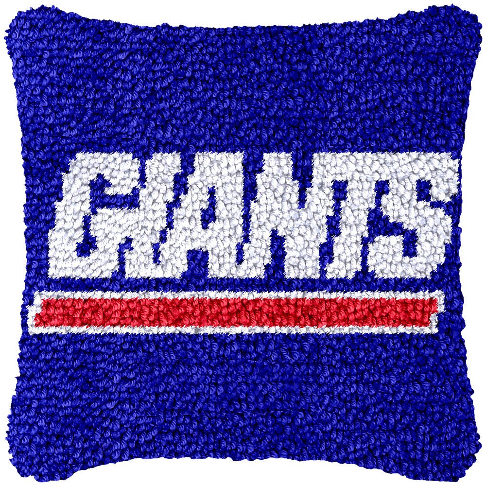 New York Giants - Latch Hook Pillowcase Kit - Latch Hook Crafts