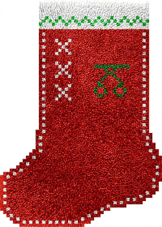 Pixel Cherry - Latch Hook Stockings Kit - Latch Hook Crafts