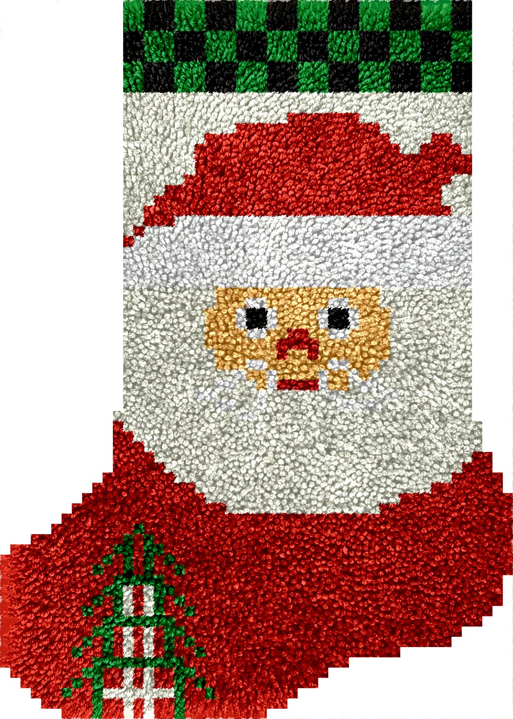 Santa Claus - Latch Hook Stockings Kit - Latch Hook Crafts