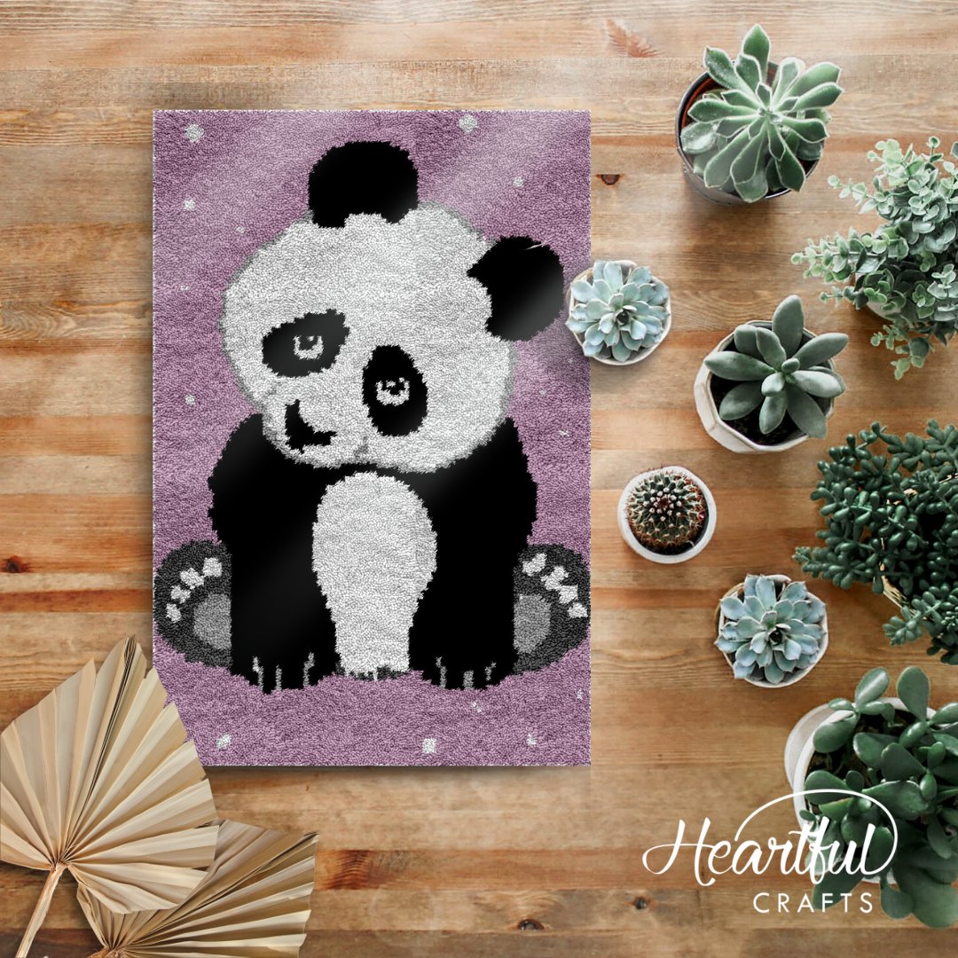 Sleepy Panda - Latch Hook Rug Kit (US Stock) - Latch Hook Crafts