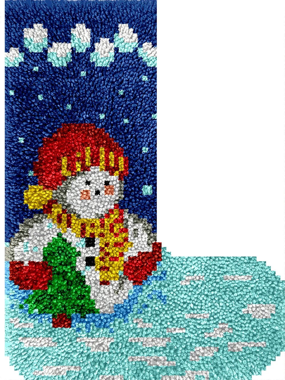 Snowman Trip - Latch Hook Stockings Kit - Latch Hook Crafts