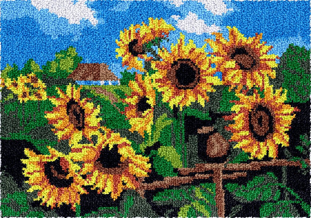 Sunflower Field - Latch Hook Rug Kit - Latch Hook Crafts