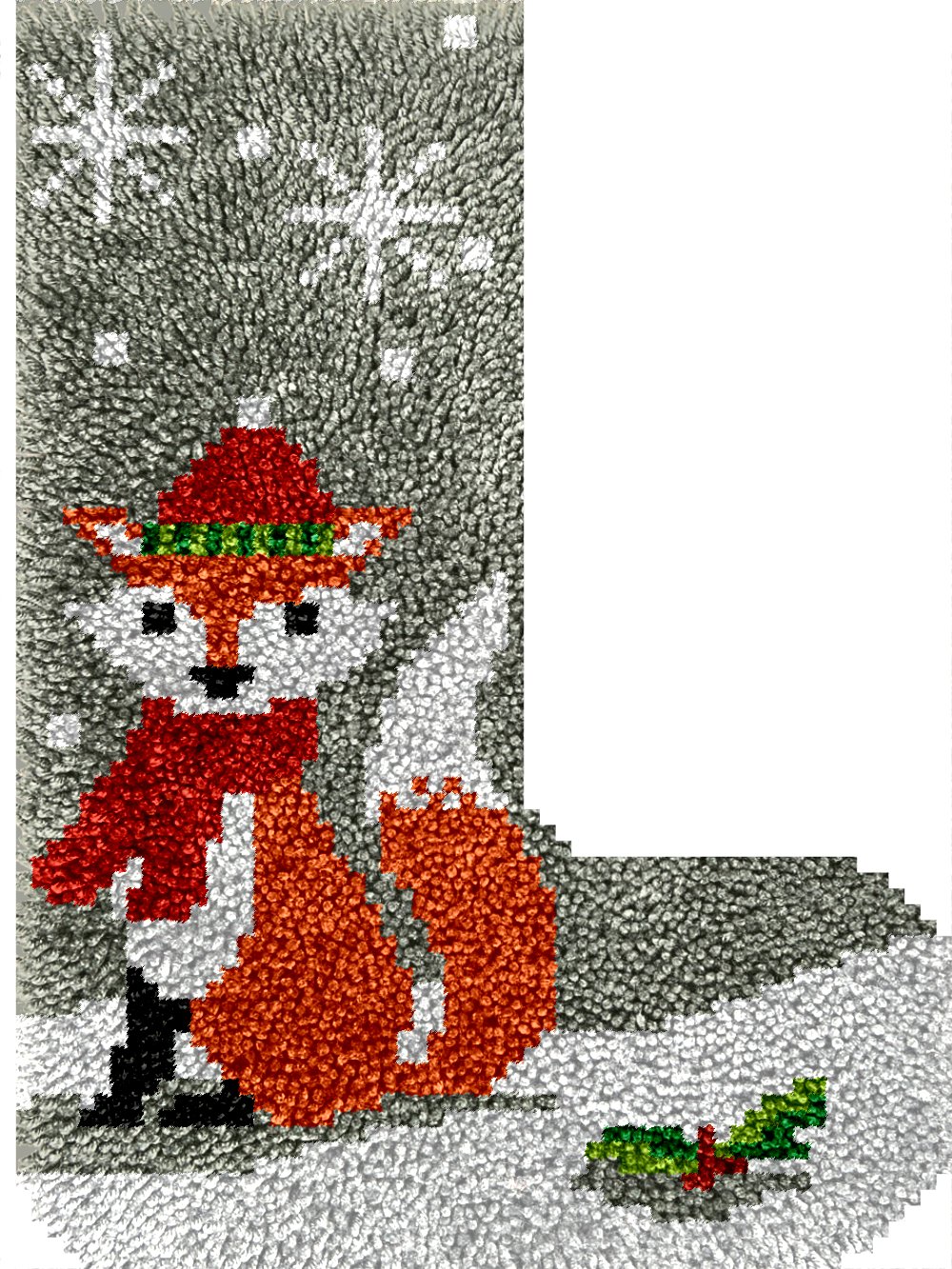 Travelling Fox - Latch Hook Stockings Kit - Latch Hook Crafts