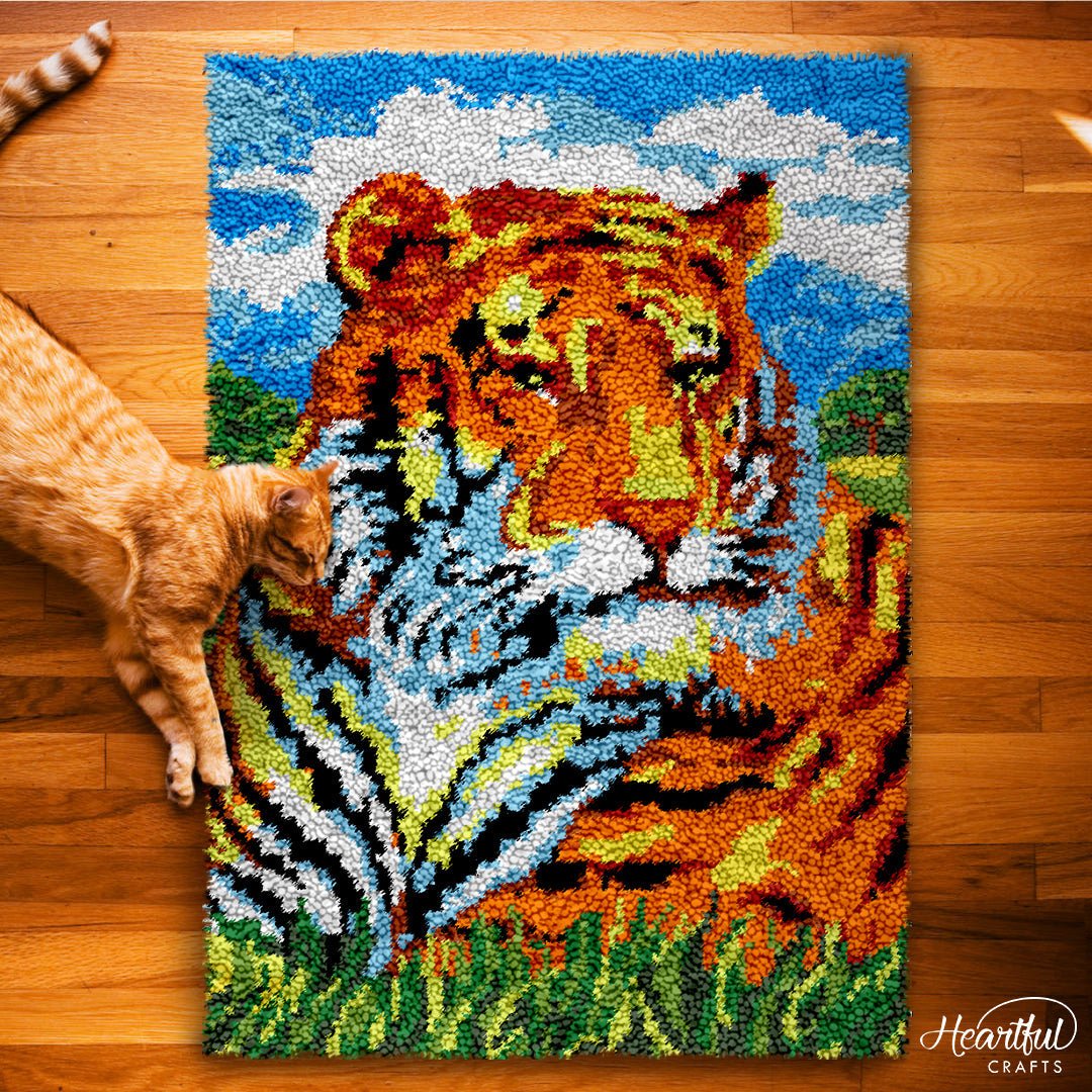 Bengal Tiger - Latch Hook Rug Kit - Latch Hook Crafts