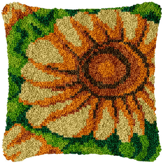 Big Sunflower - Latch Hook Pillowcase Kit - Latch Hook Crafts