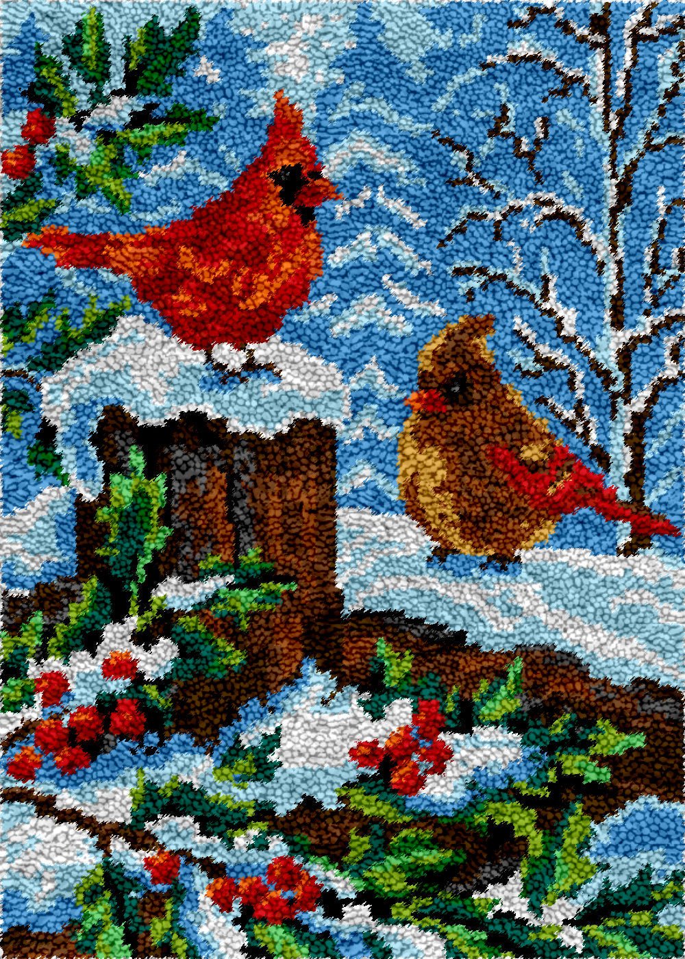 Cardinal Birds - Latch Hook Rug Kit - Latch Hook Crafts