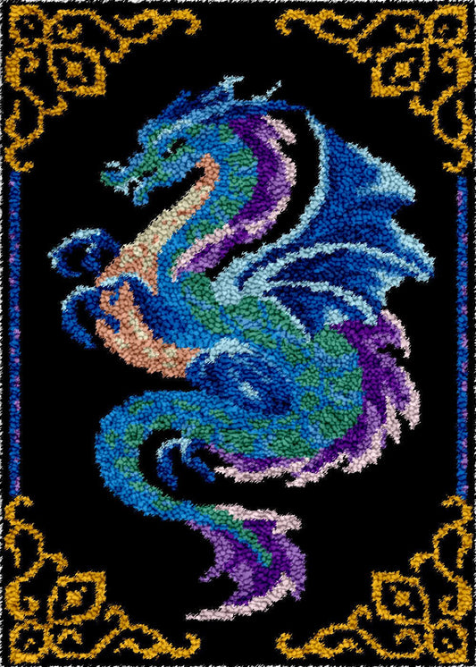 Dragon Emblem - Latch Hook Rug Kit - Latch Hook Crafts