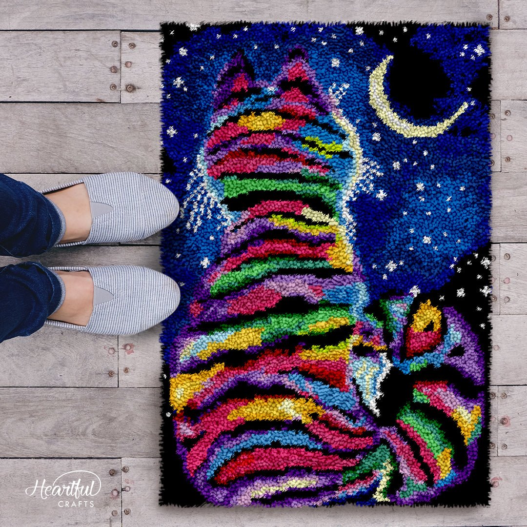 Galactic Cat - Latch Hook Rug Kit - Latch Hook Crafts