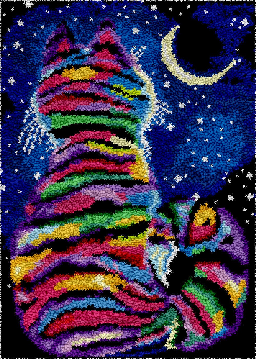 Galactic Cat - Latch Hook Rug Kit - Latch Hook Crafts