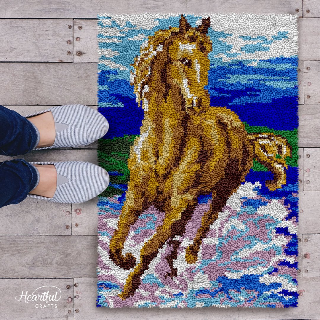 Galloping Mare - Latch Hook Rug Kit - Latch Hook Crafts