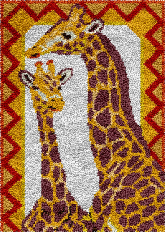 Gentle Giraffes - Latch Hook Rug Kit - Latch Hook Crafts