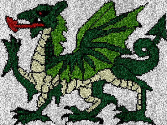 Marching Dragon - Latch Hook Rug Kit - Latch Hook Crafts