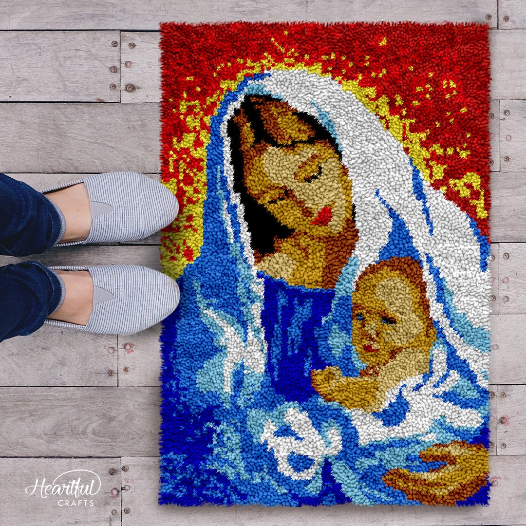 Mother and Child - Latch Hook Rug Kit - Latch Hook Crafts