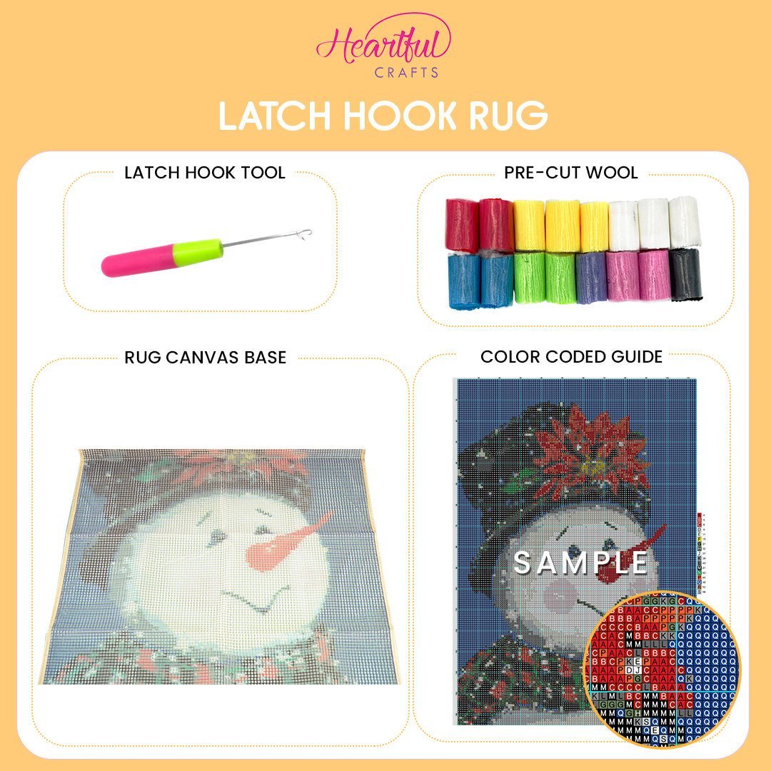 Mother and Child DIY Latch Hook Rug Making Kit For Adults – Latch Hook  Crafts