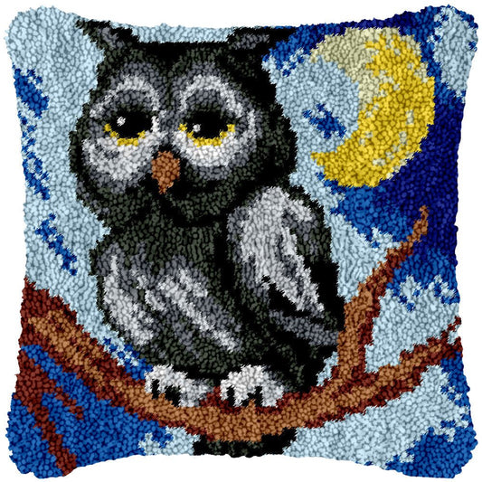 Old Wise Owl - Latch Hook Pillowcase Kit - Latch Hook Crafts