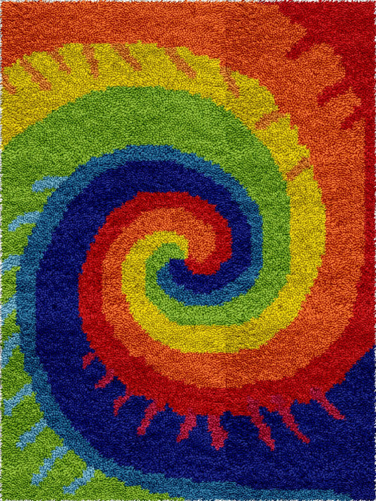 Rainbow Swirl - Latch Hook Rug Kit - Latch Hook Crafts