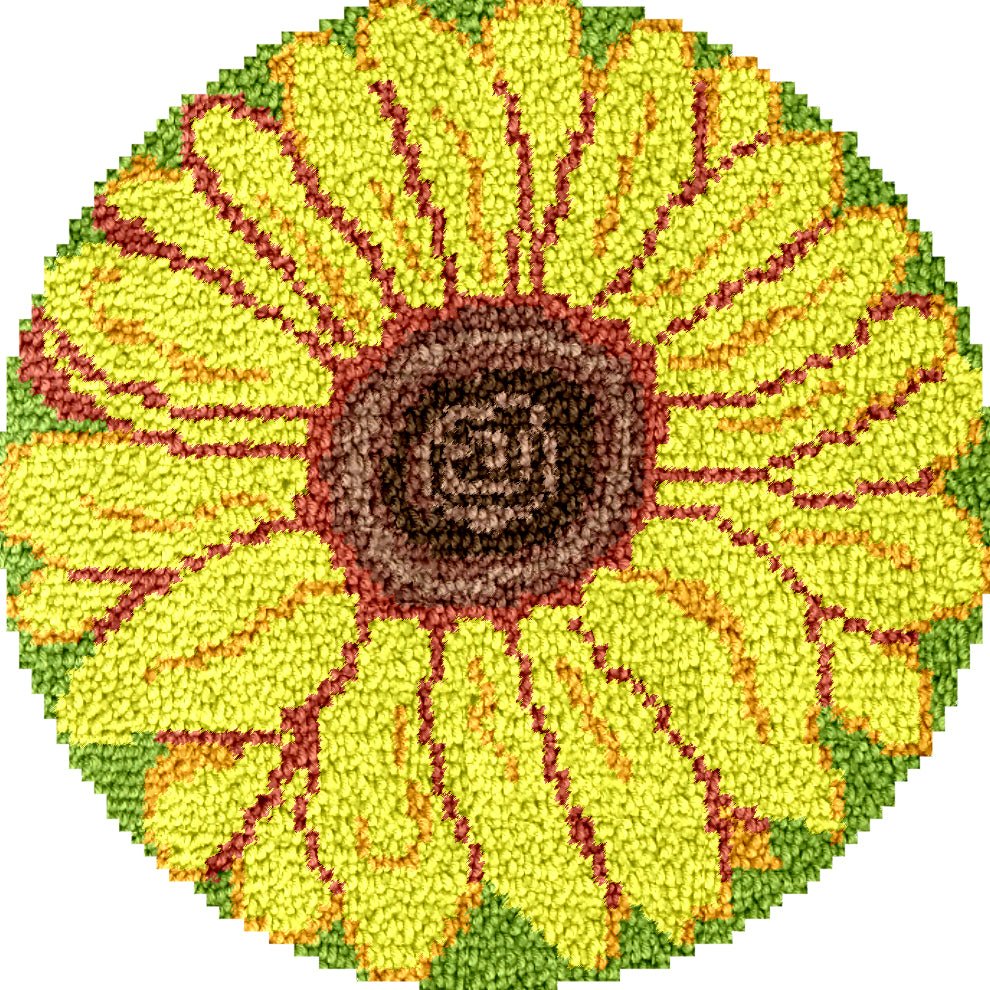 Sunflower DIY Latch Hook Rug Making Kit For Adults – Latch Hook Crafts